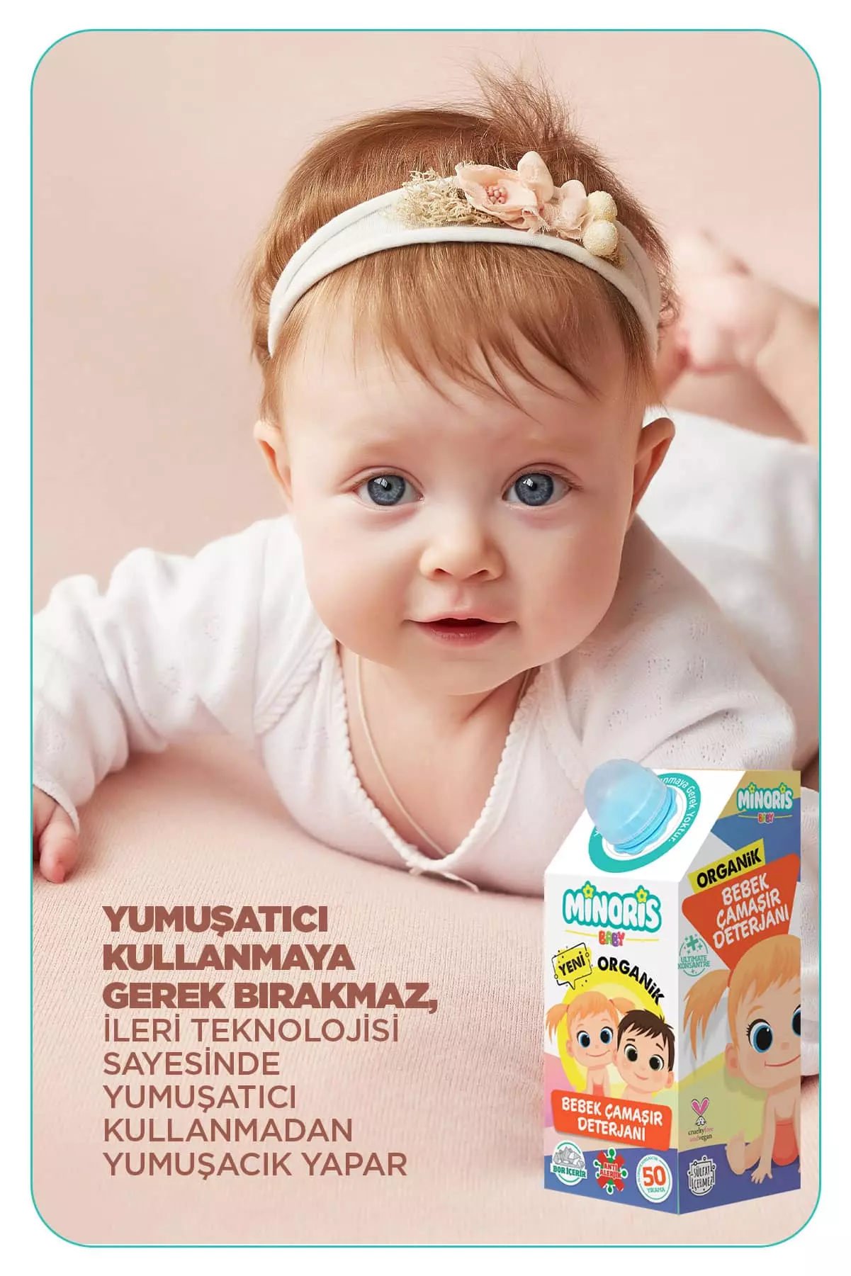 Minoris Baby Organik Antialerjik Bebek Çamaşır Deterjanı 1 LT