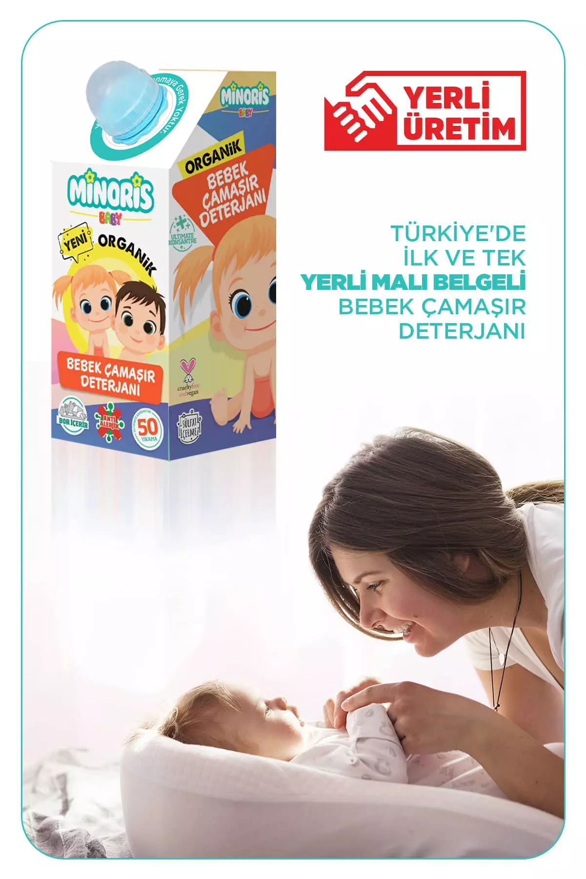 Minoris Baby Organik Antialerjik Bebek Çamaşır Deterjanı 1 LT