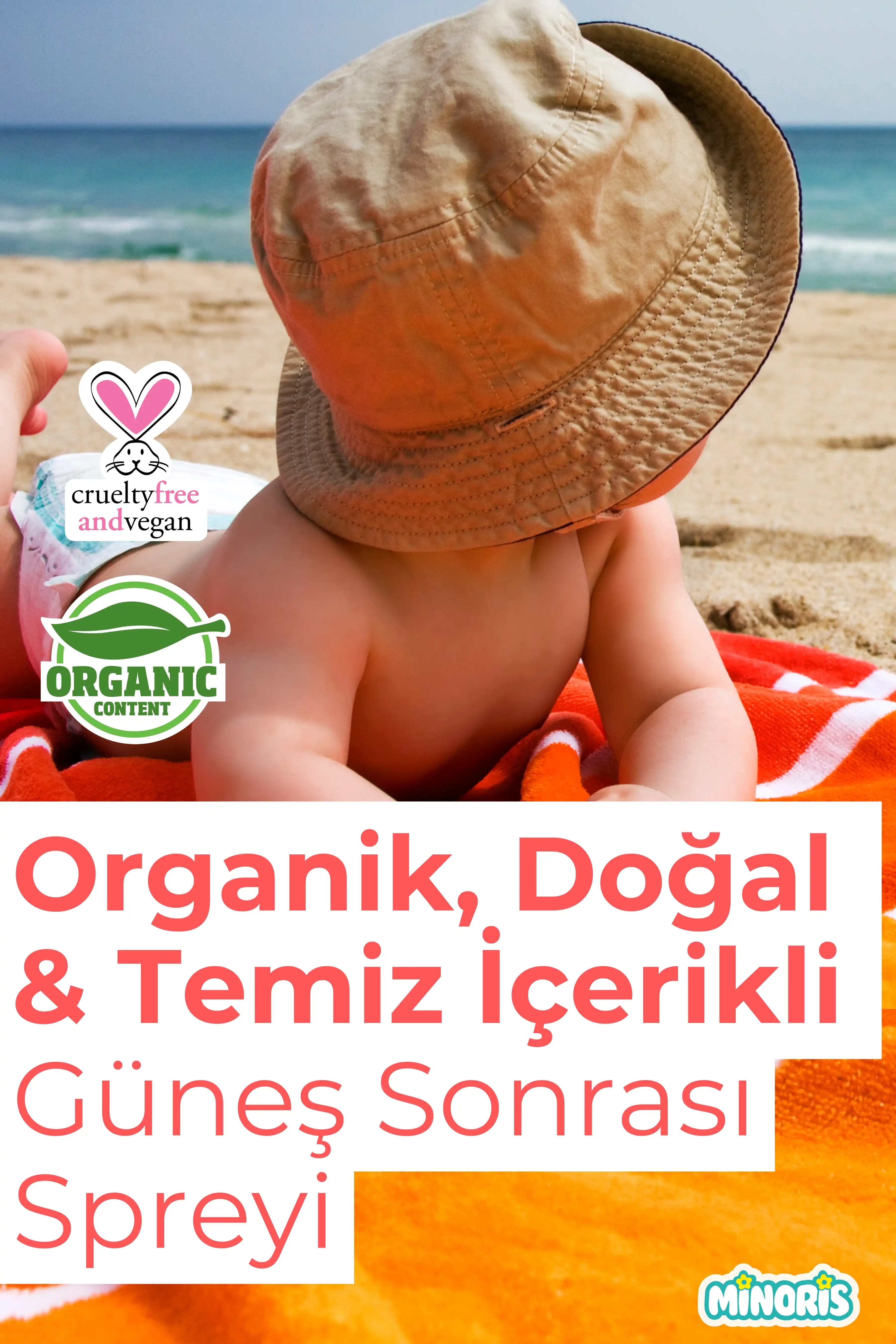 Minoris Baby Organik After Sun Sprey ve Güneş Sonrası Yoğun Nemlendirici 100 ml