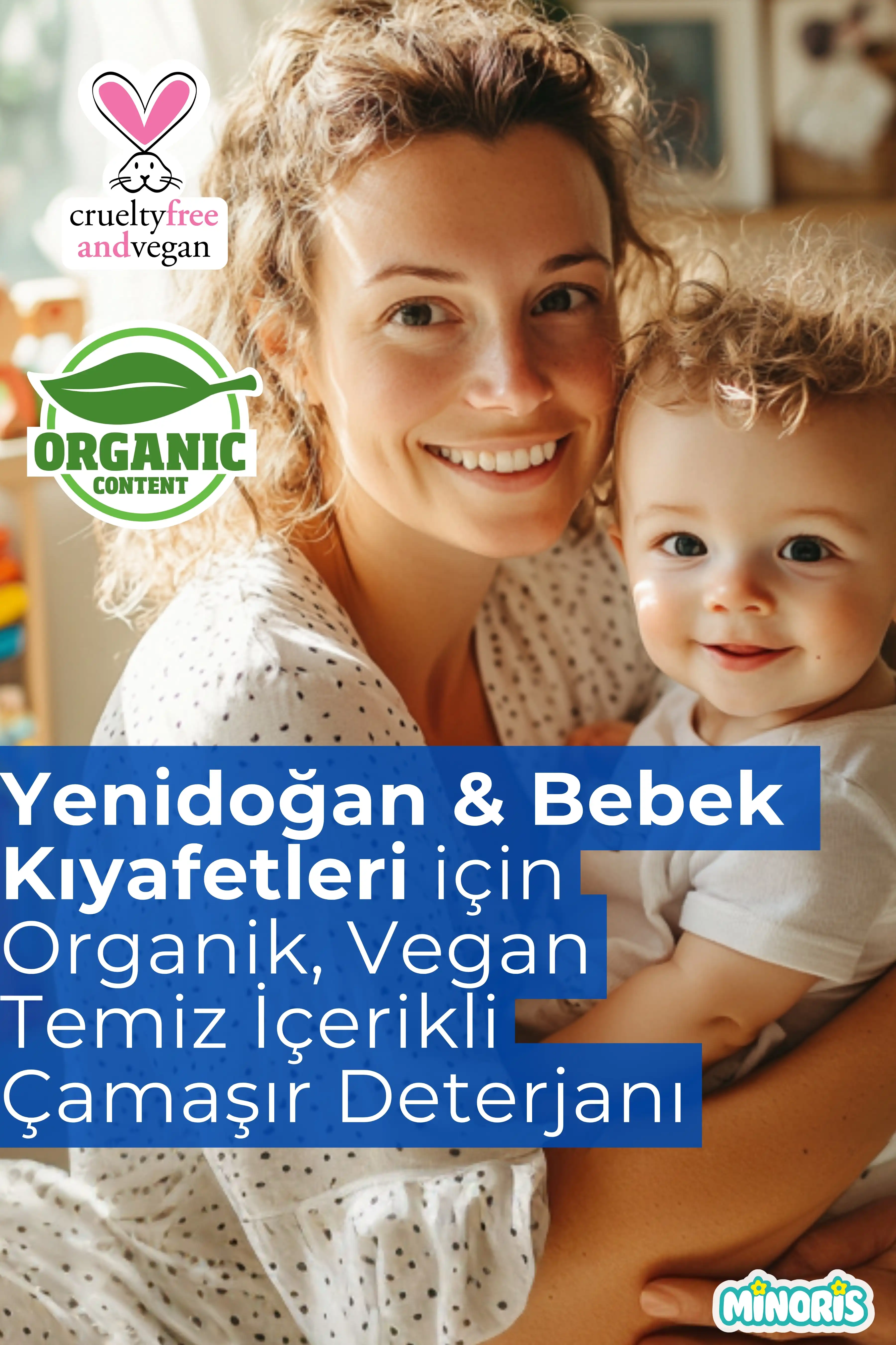 Minoris Baby Organik Antialerjik Bebek Çamaşır Deterjanı 2li Paket (2 x 1 LT)