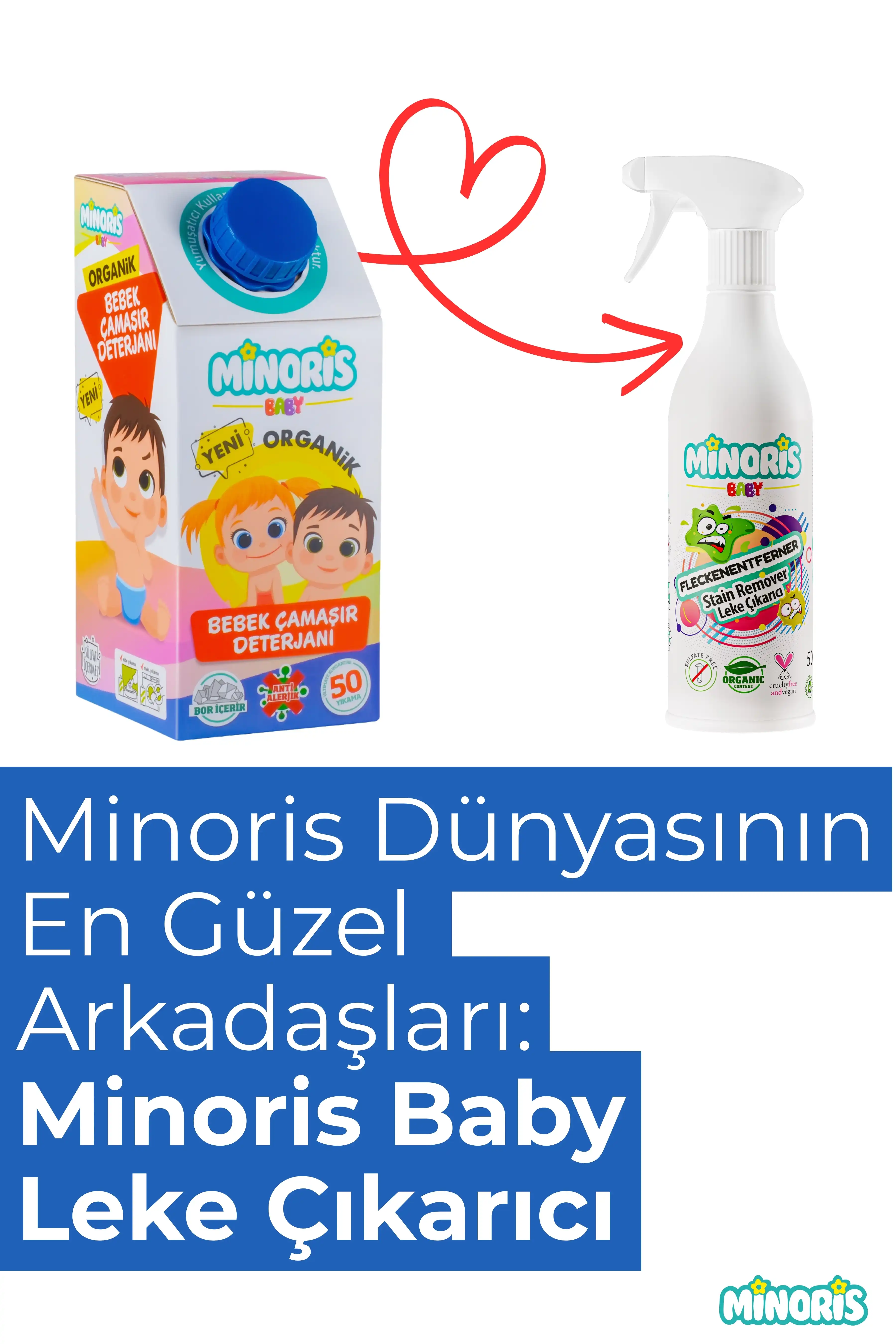 Minoris Baby Organik Antialerjik Bebek Çamaşır Deterjanı 4lü Set