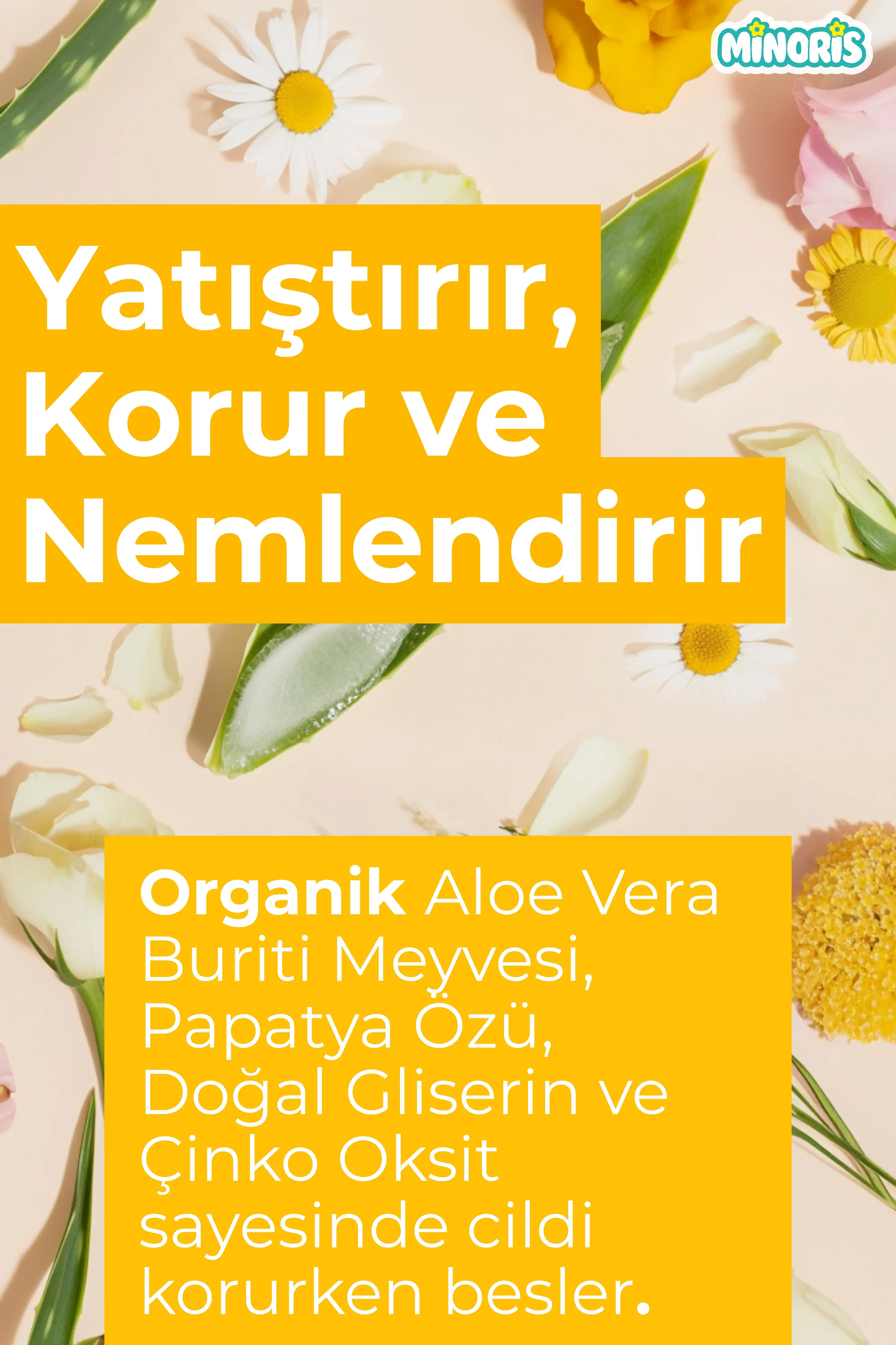 Minoris Baby Organik Bebek Güneş Kremi SPF50+ 50 ml