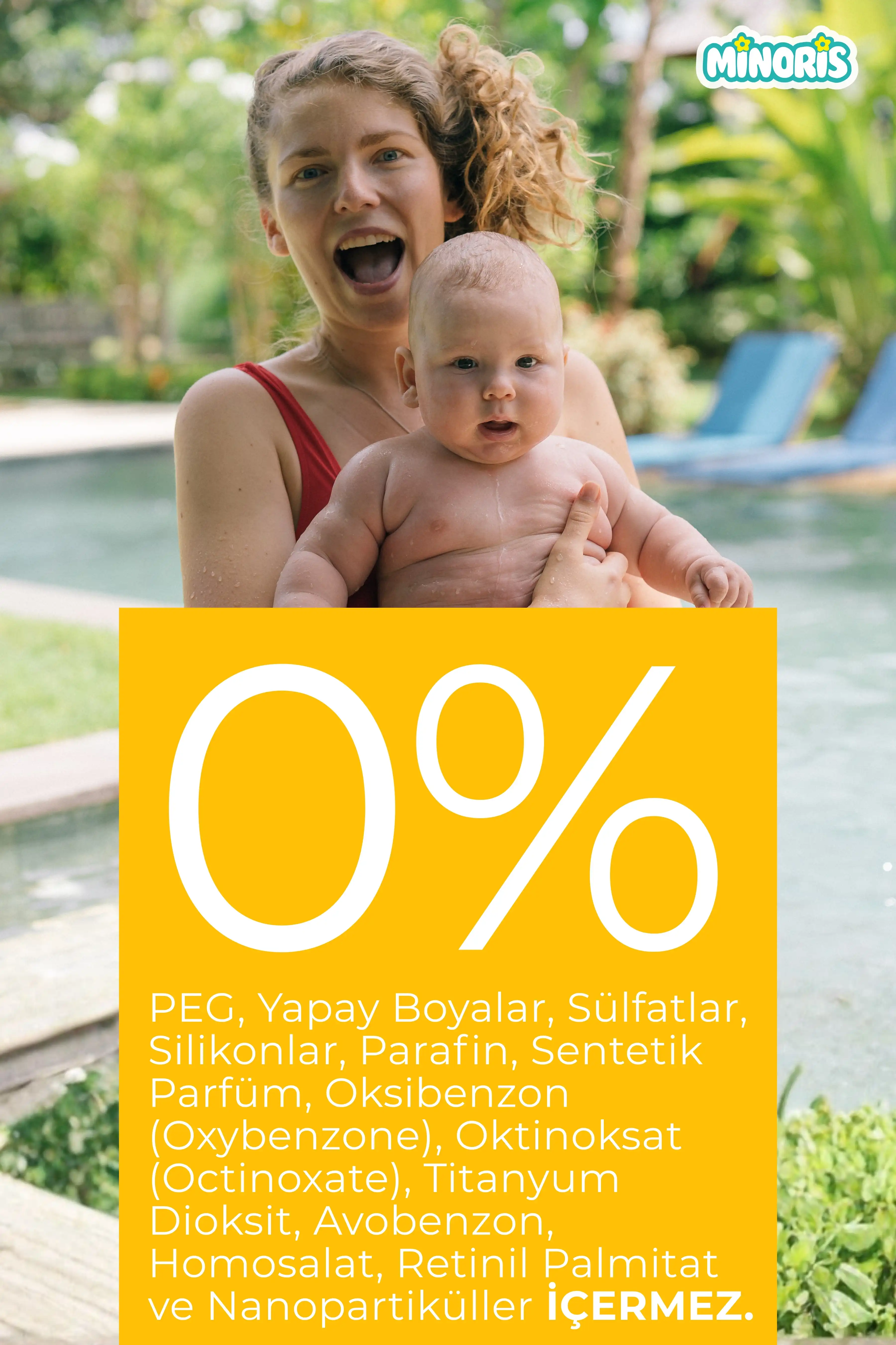 Minoris Baby Organik Bebek Güneş Kremi SPF50+ 50 ml