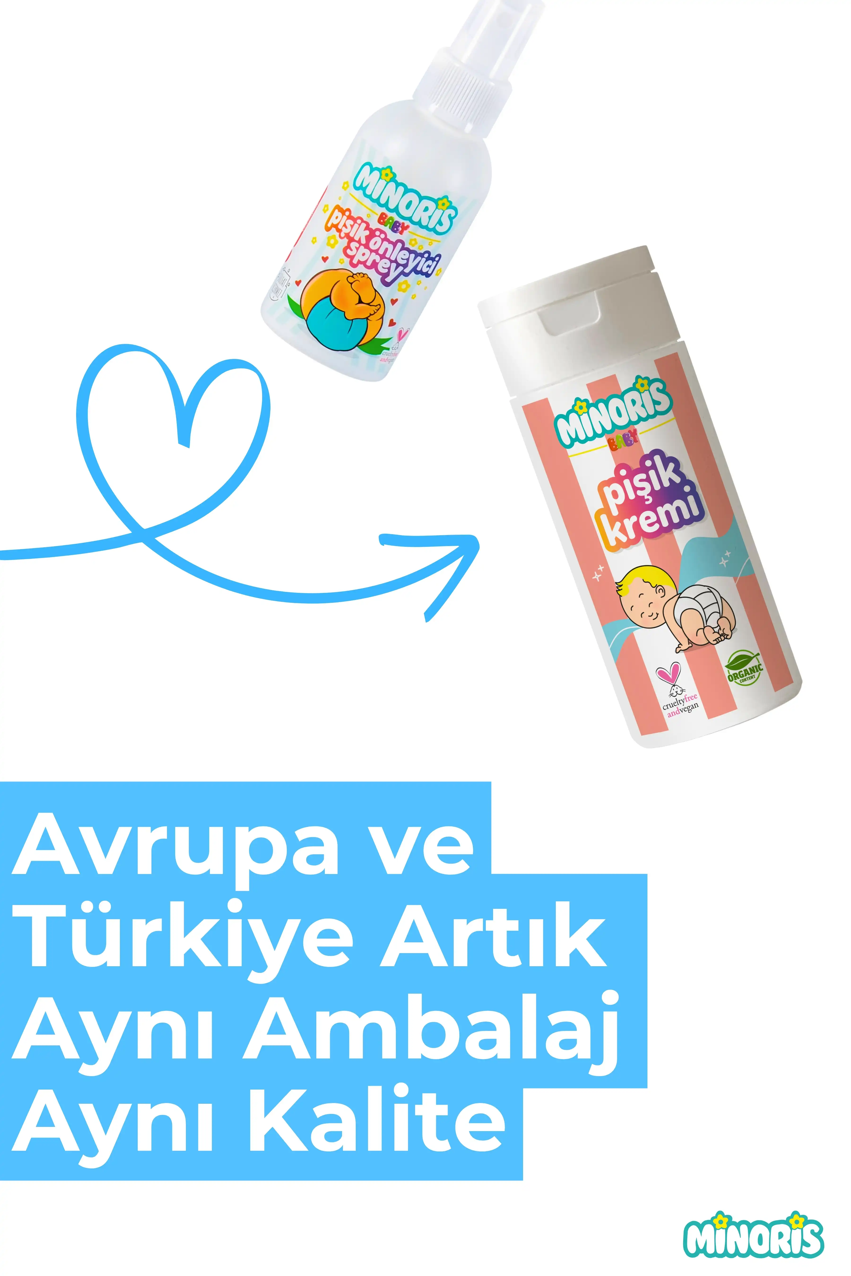 Minoris Baby Organik Bebek Pişik Kremi 55 gr