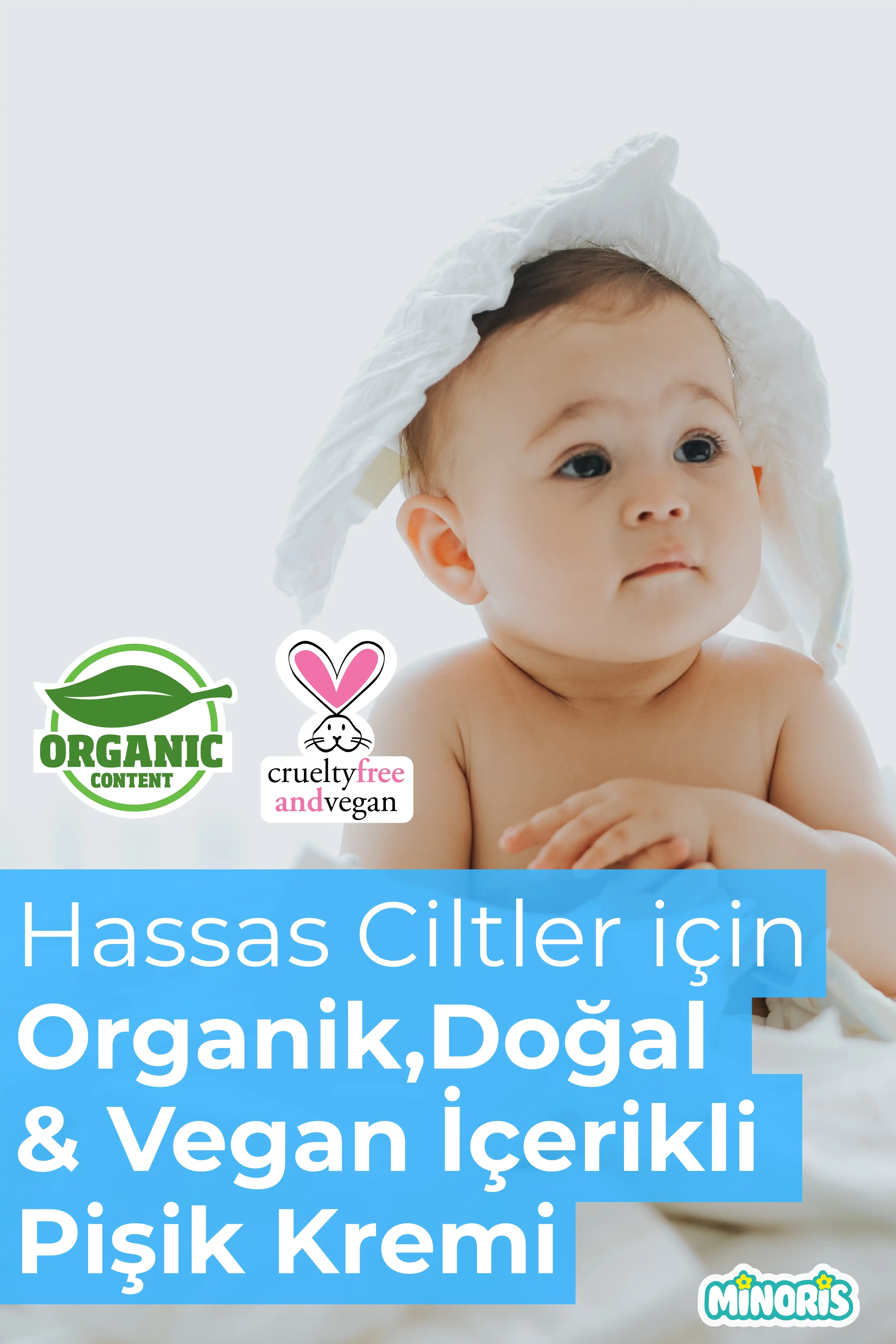 Minoris Baby Organik Bebek Pişik Kremi 55 gr