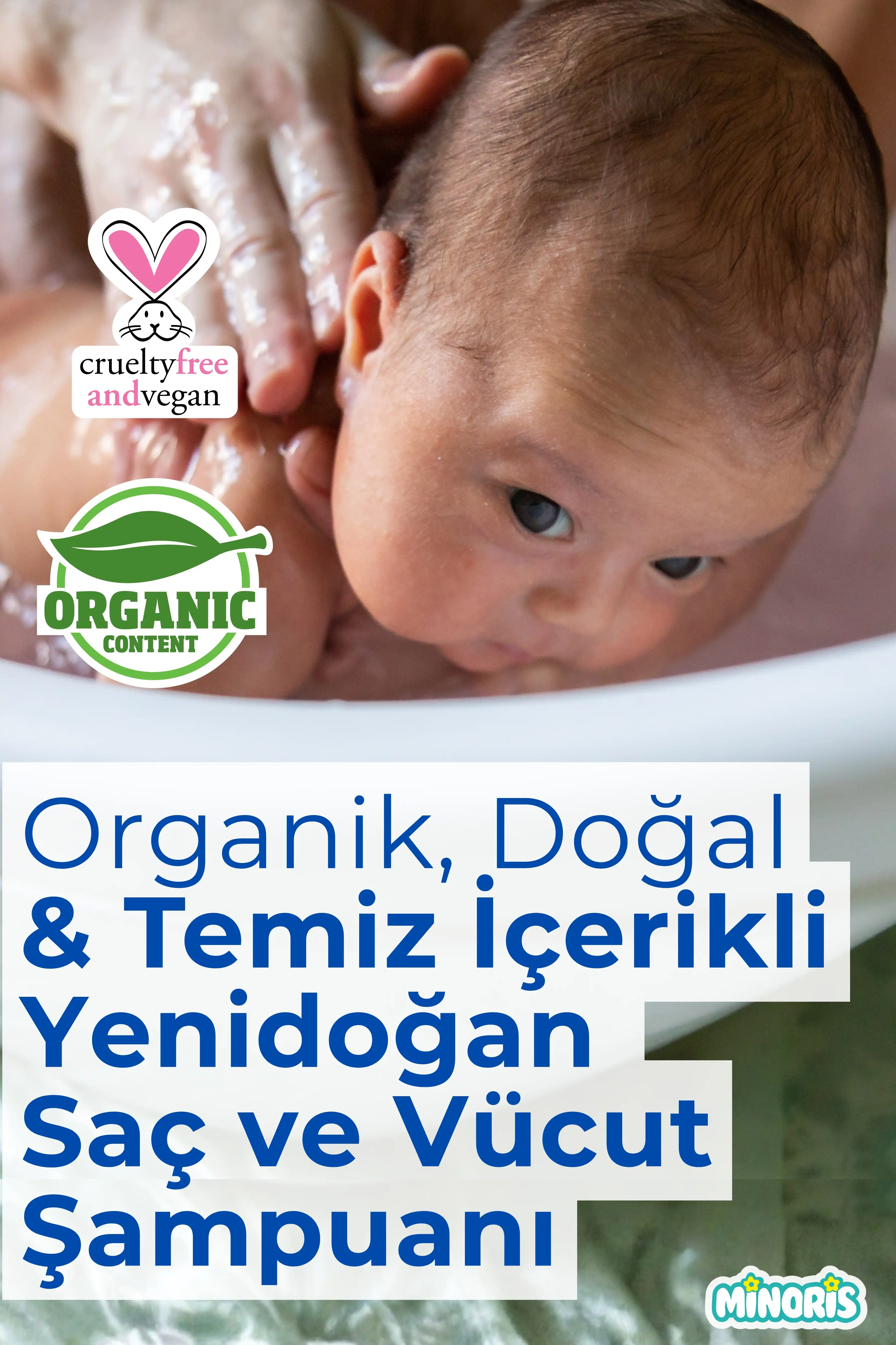 Minoris Baby Organik Bebek Saç ve Vücut Şampuanı 400 ml