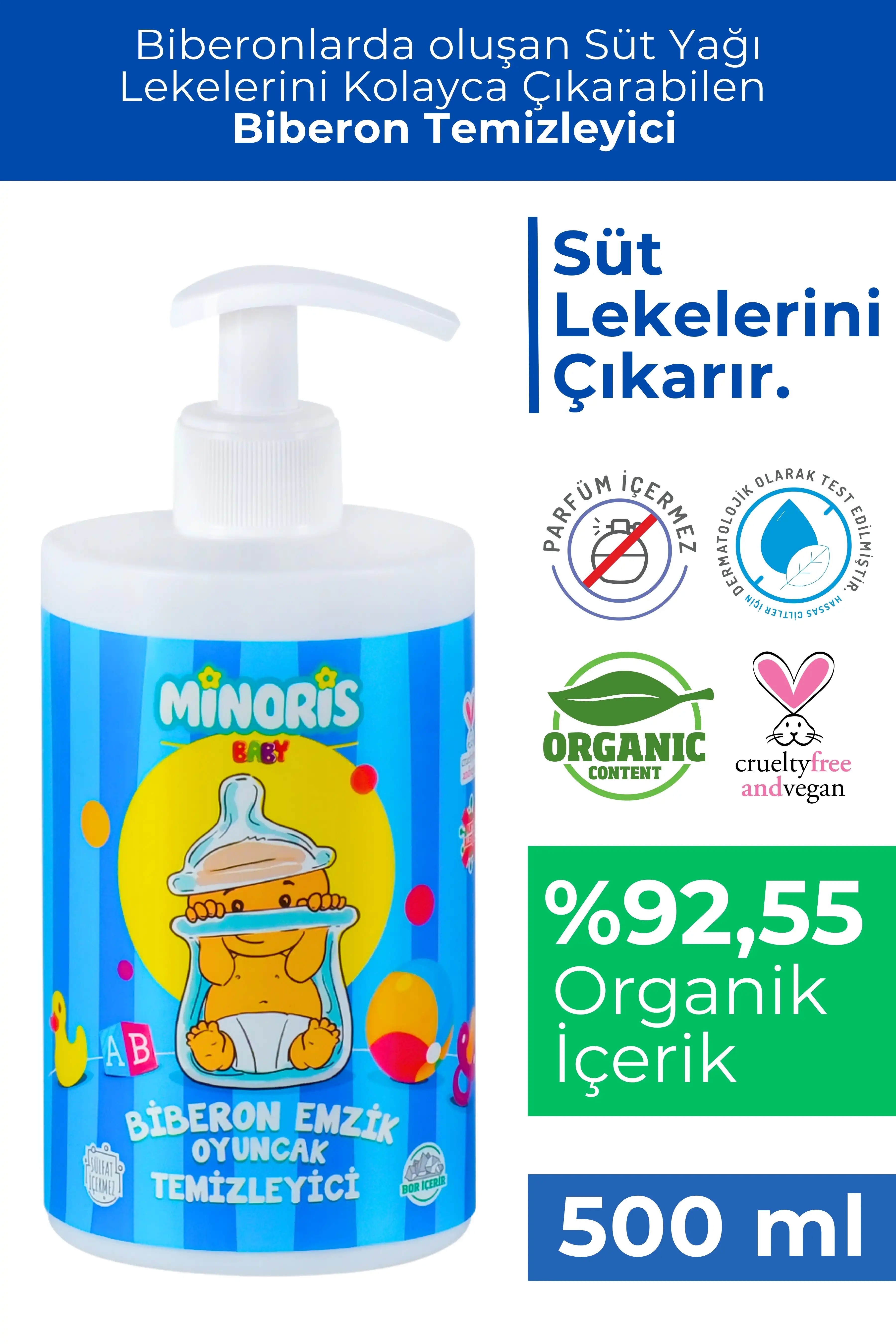 Minoris Baby Organik Biberon Temizleyici 500 ml