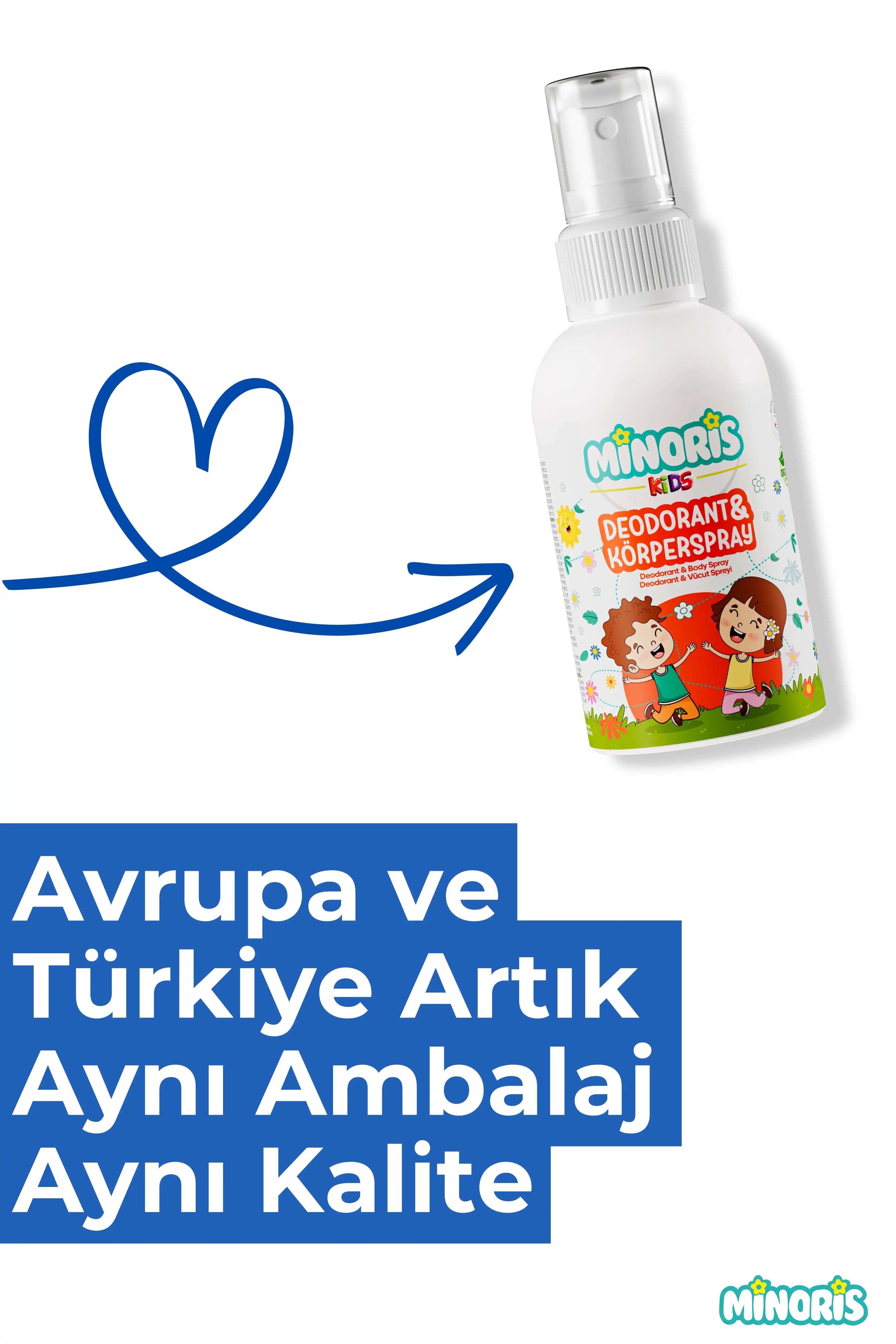 Minoris Kids Çocuk Deodorantı ve Vücut Spreyi 100 ml