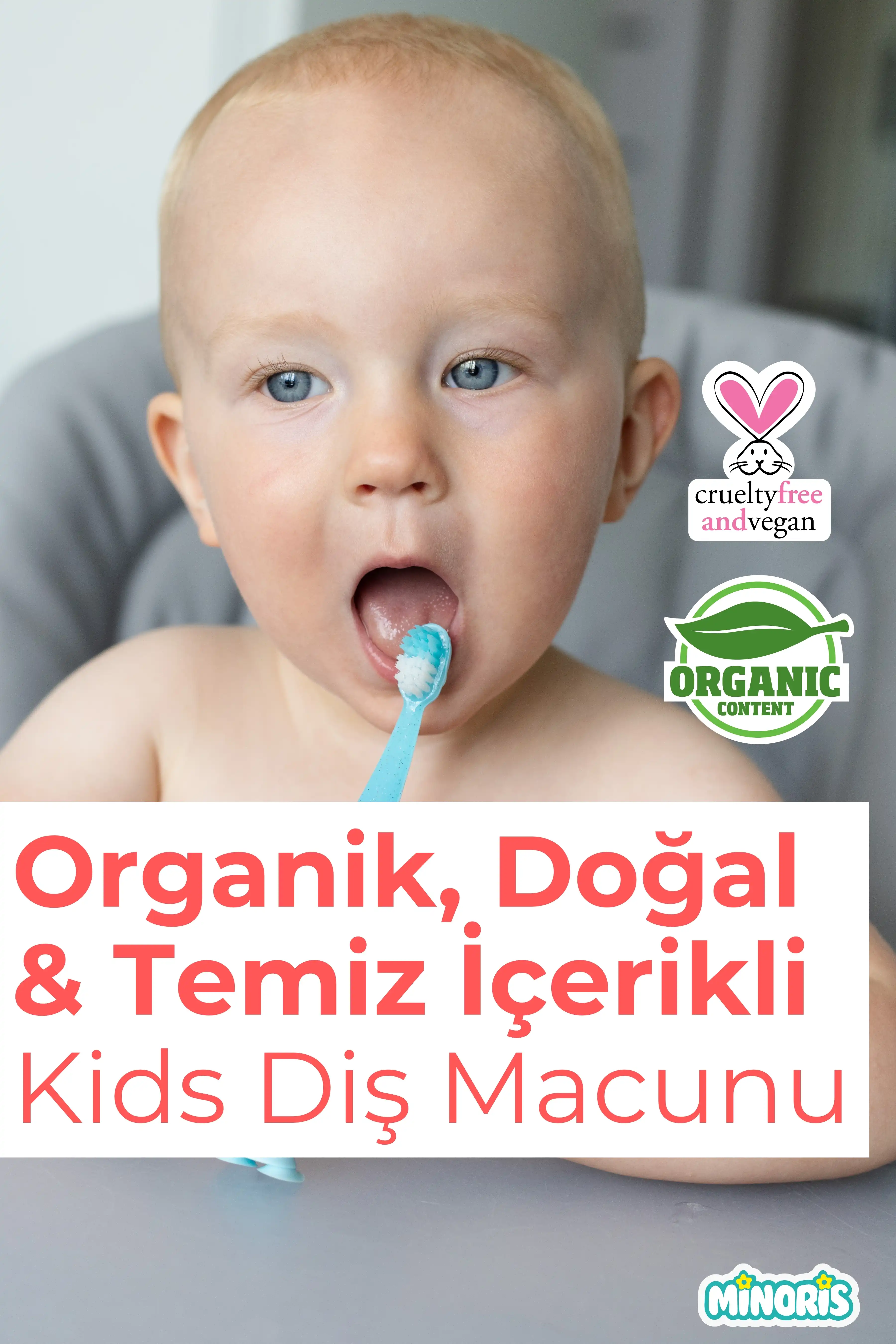 Minoris Kids Organik Çocuk Diş Macunu 75 ml