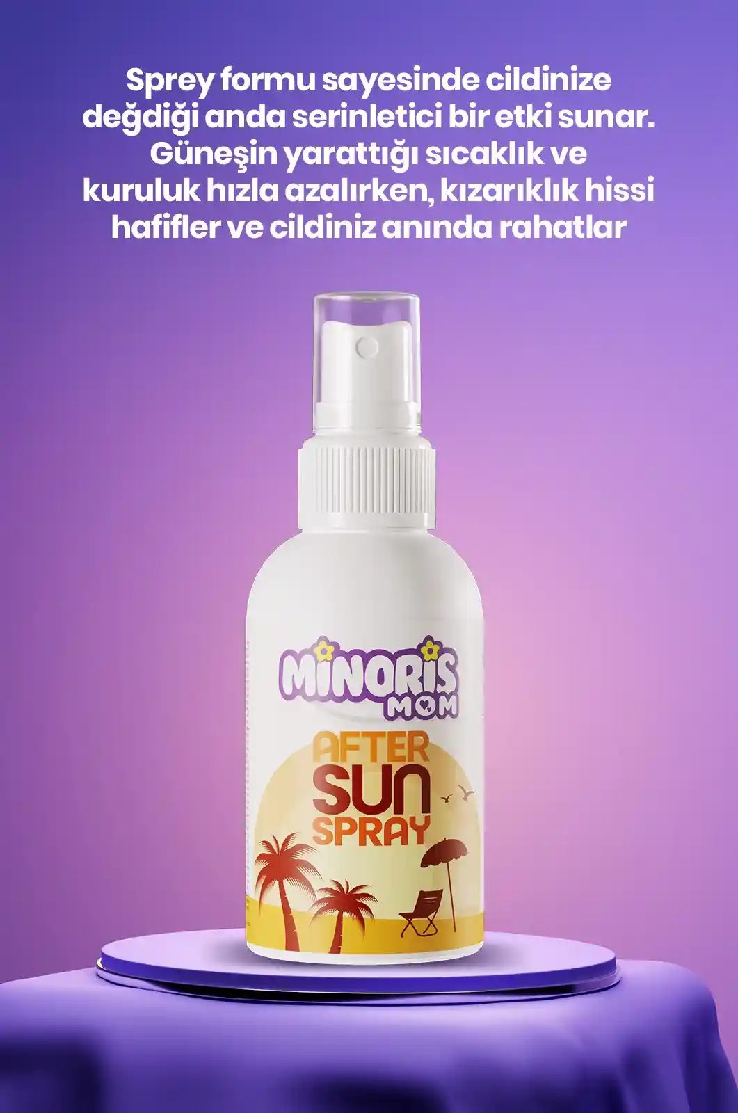 Minoris Mom After Sun 100 ml | Doğal, Ferahlatıcı ve Yoğun Nemlendirici Güneş Sonrası Sprey