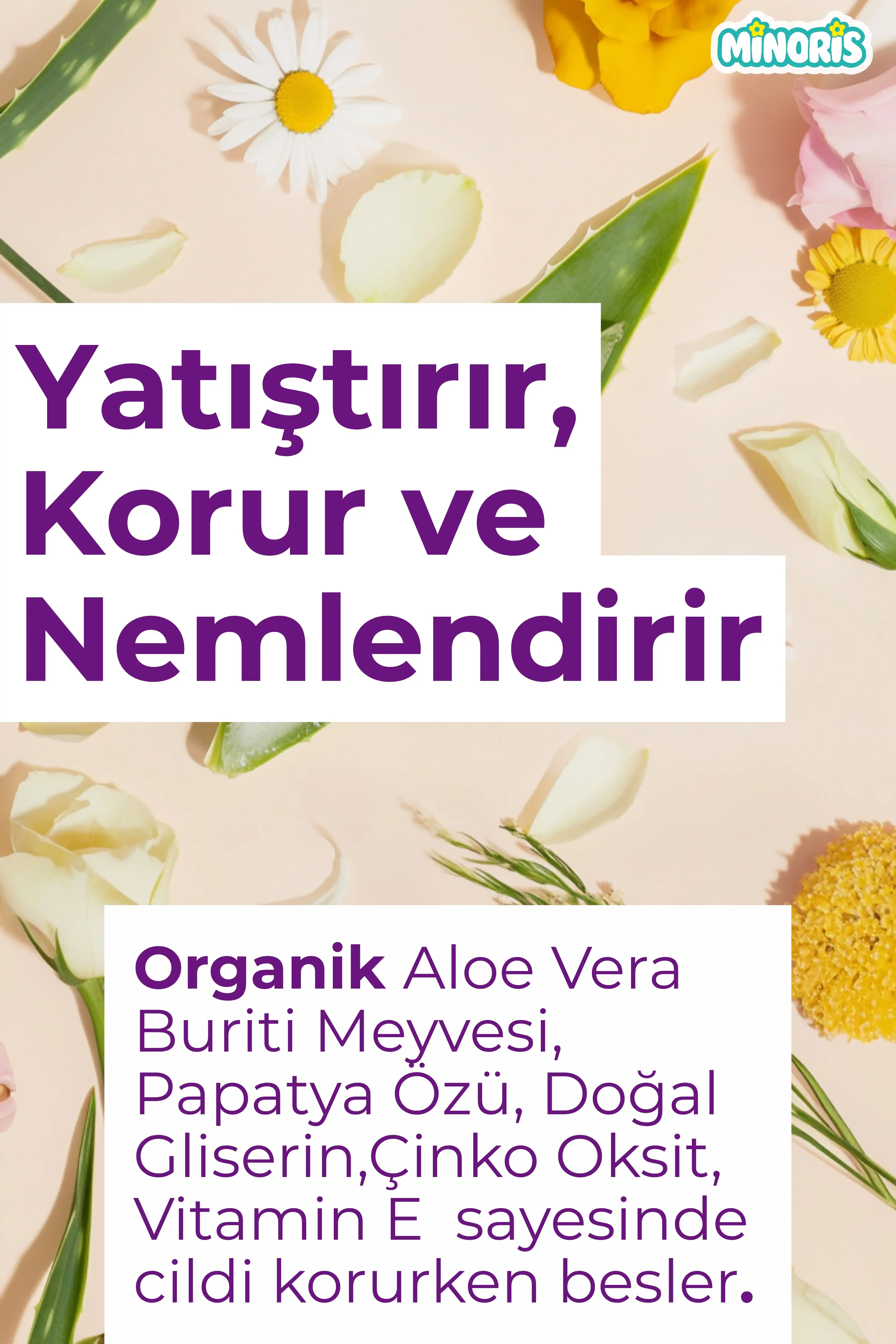 Minoris Mom Organik Hassas Ciltler İçin Güneş Kremi SPF50 150 ml