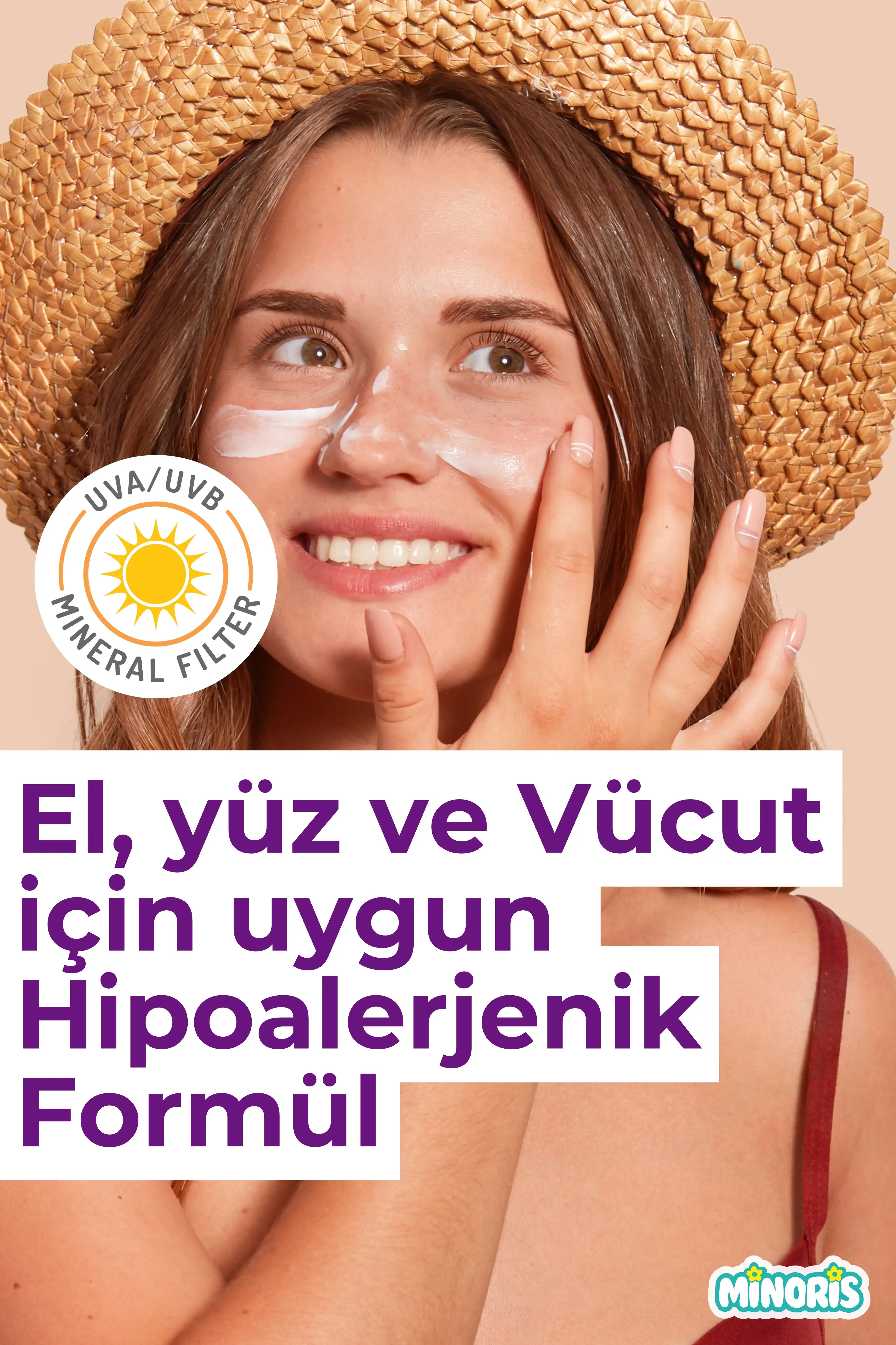 Minoris Mom Organik Hassas Ciltler İçin Güneş Kremi SPF50 150 ml