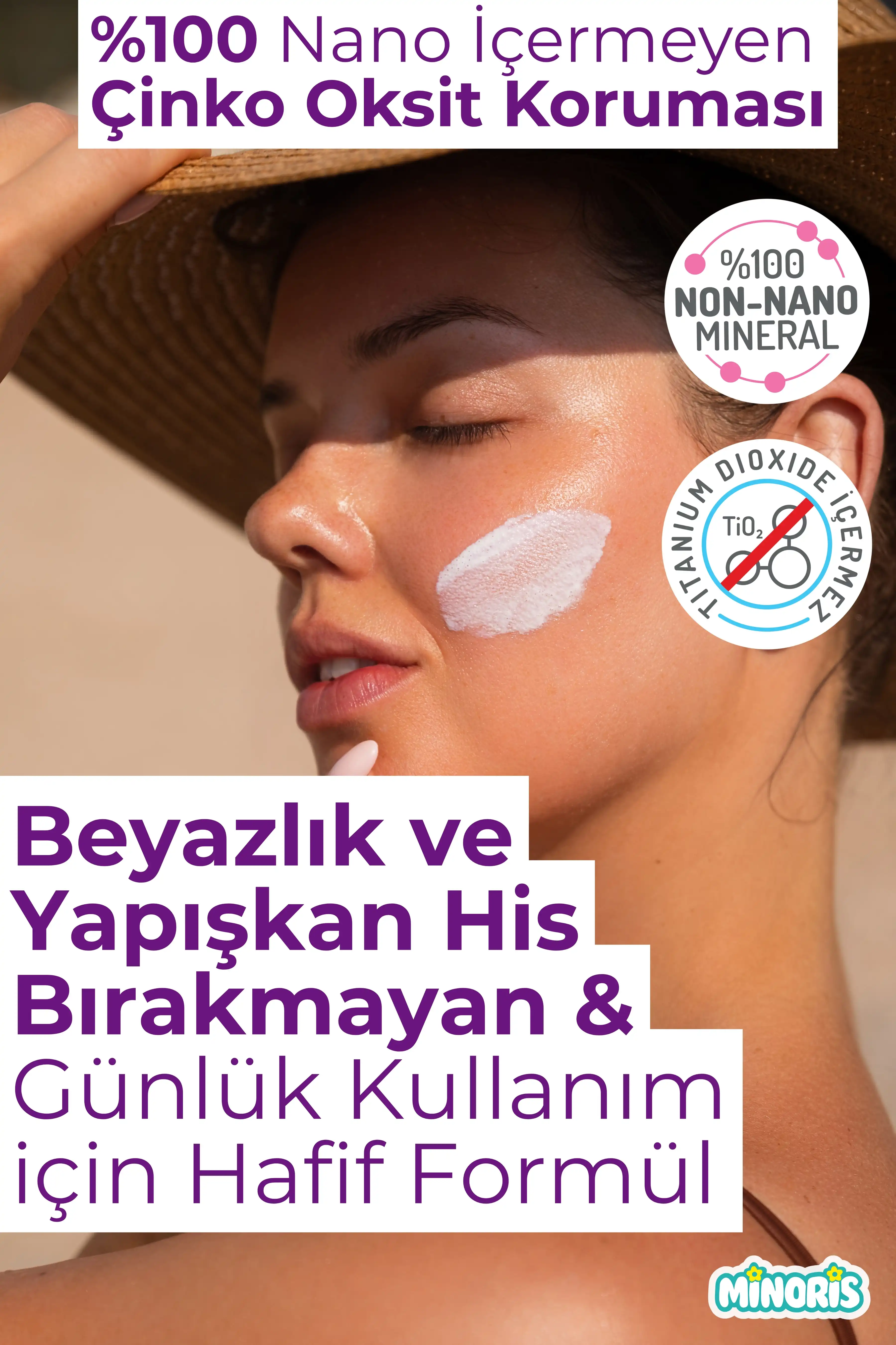 Minoris Mom Organik Hassas Ciltler İçin Güneş Kremi SPF50 150 ml