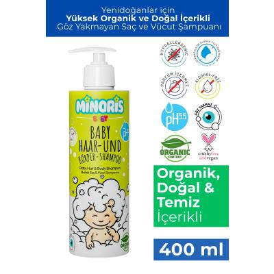 Minoris Baby Organik Bebek Saç ve Vücut Şampuanı 400 ml