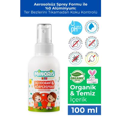 Minoris Kids Çocuk Deodorantı ve Vücut Spreyi 100 ml