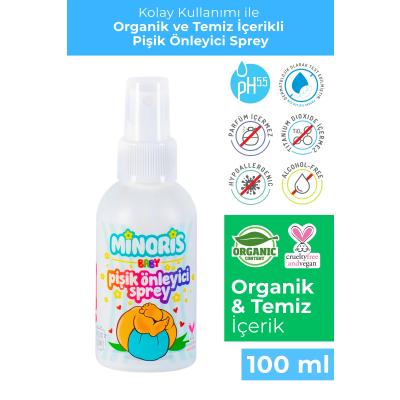 Minoris Baby Organik Pişik Önleyici Sprey 100 ml